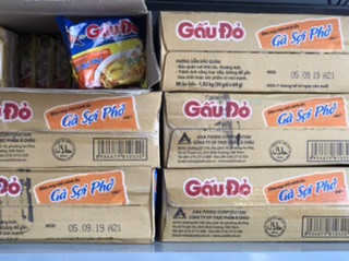 Thùng mì Gấu Đỏ nhiều vị 30gói
