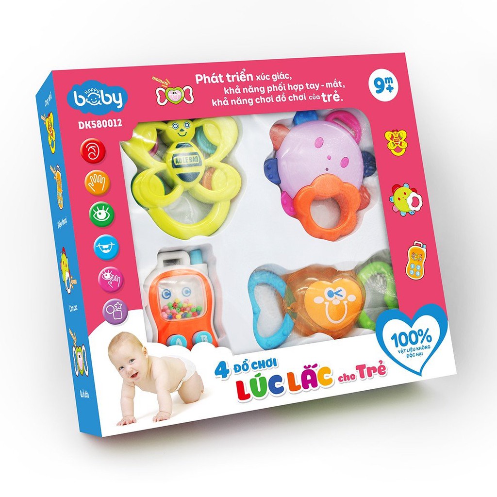 Đồ Chơi Trẻ Em DUKA Lúc Lắc Cho Trẻ: 4 Món [An Toàn Cho Bé]