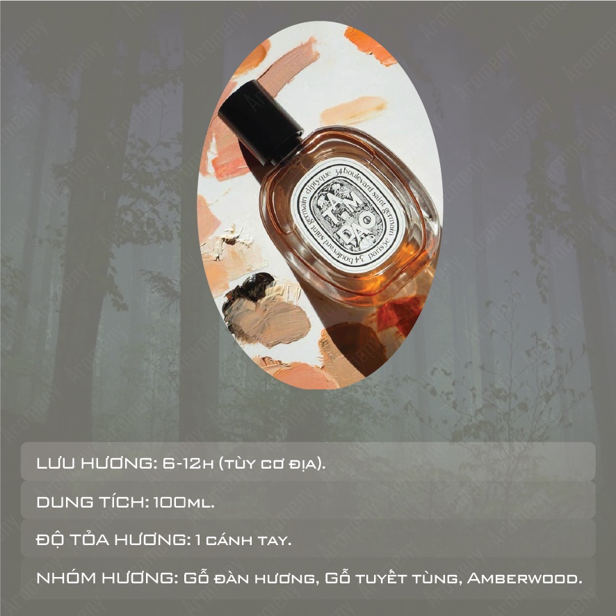Nước hoa unisex Diptyque TAM DAO 75ml – Tinh dầu nước hoa lấy cảm hứng từ Việt Nam – hương gỗ xạ hương – Aromeny.Parfume