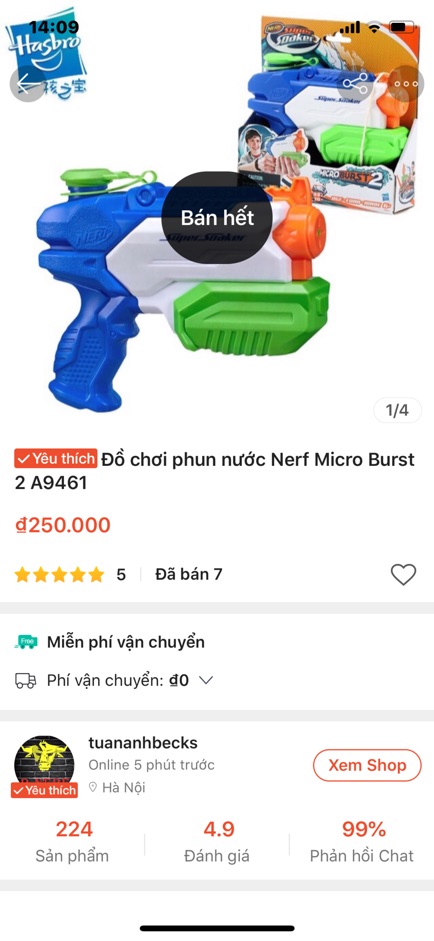 Súng Phun Nước Đồ Chơi Bãi Biển MicroBurst 2