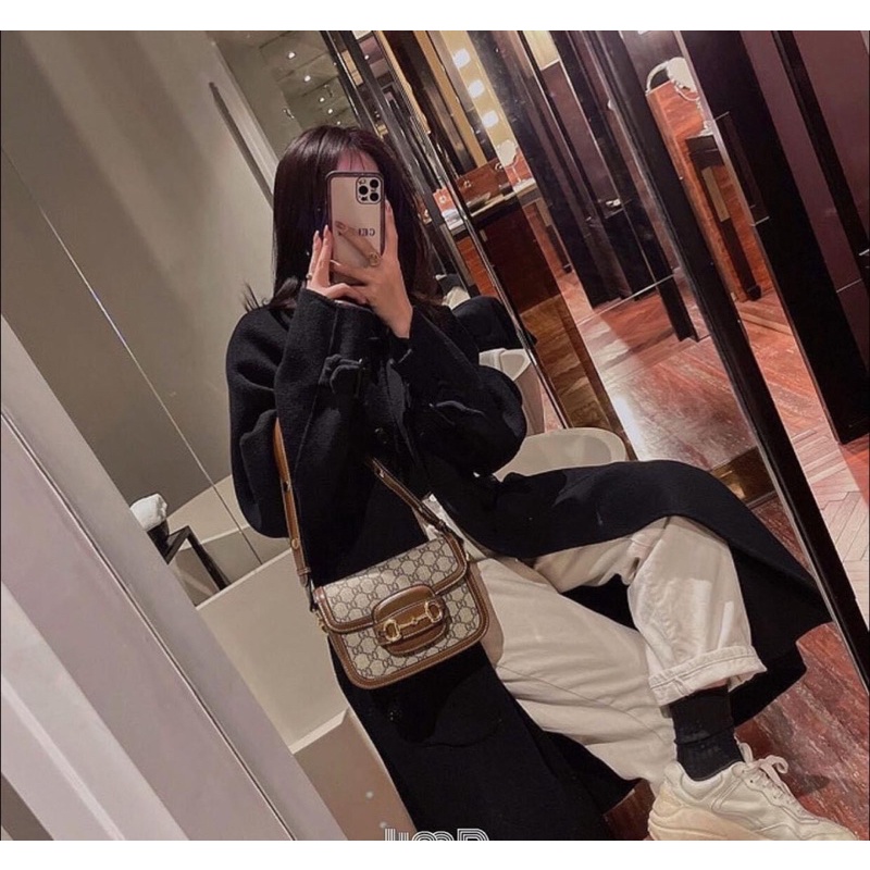 Túi g.c hà hồ da mềm, túi 3 ngăn đựng thoải mái đồ size 24cm