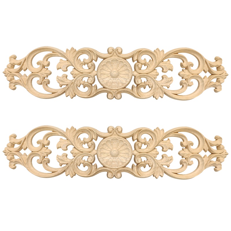 Miếng Dán Trang Trí Góc Chạm Khắc Hình Hoa Bằng Đất Sét