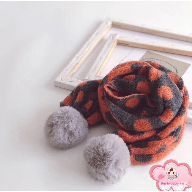 Khăn len cho bé xuất Hàn nhiều màu cho bé trai và bé gái chất liệu len mềm mại phong cách Hàn Quốc
