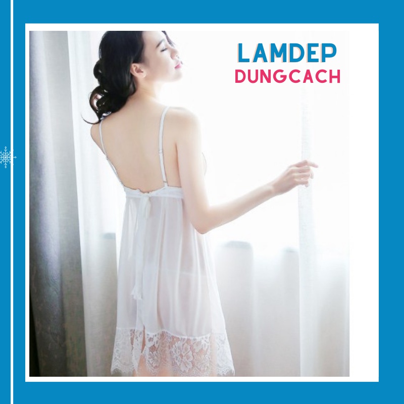 Váy Ngủ sexy Gợi Cảm 2 Dây Có 3 Màu LAMDEPDUNGCACH SXMC1042