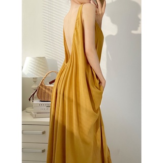 MORI - đầm maxi suông hở lưng