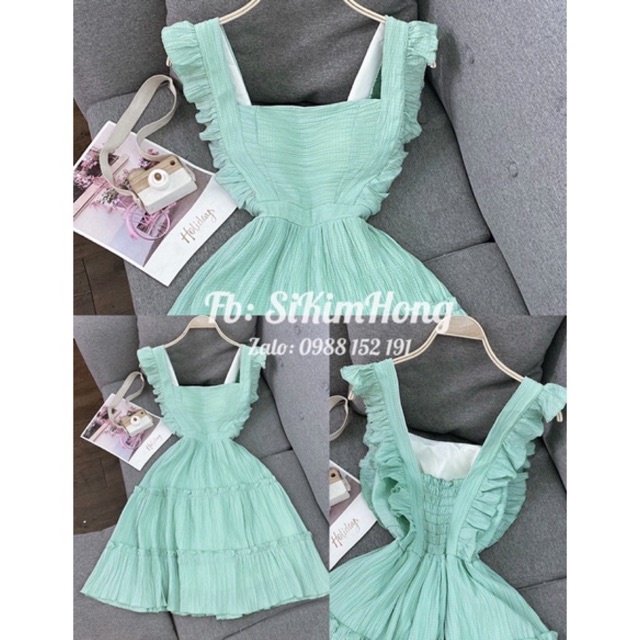 ĐẦM CÁNH TIÊN THIẾT KẾ 2 LỚP MÀU TRƠN _Mã 750 (Ảnh shop chụp thật 100%) | BigBuy360 - bigbuy360.vn