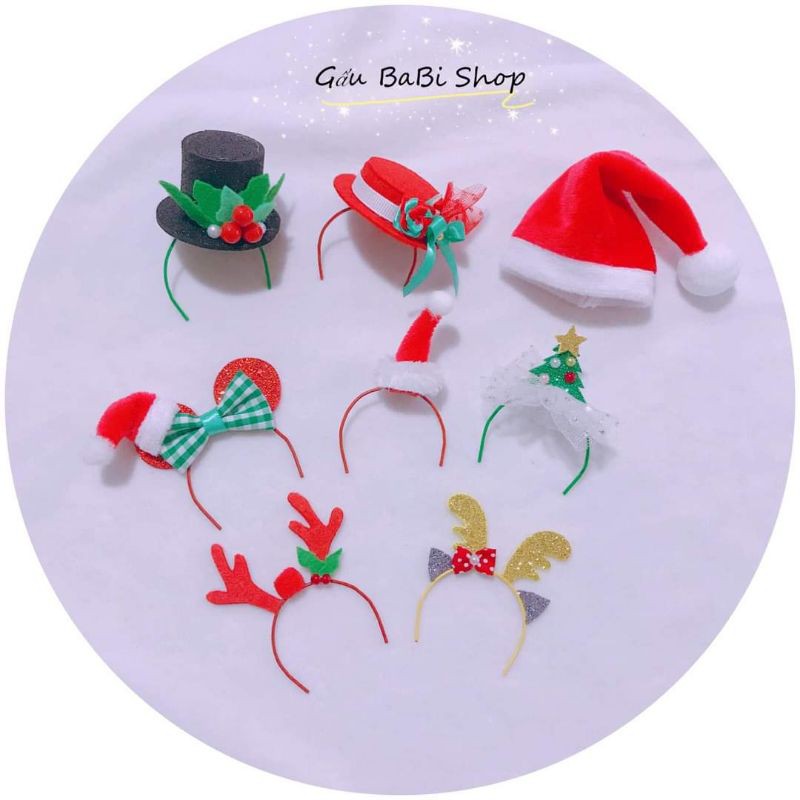 Cài tóc, nón noel cho búp bê đủ size