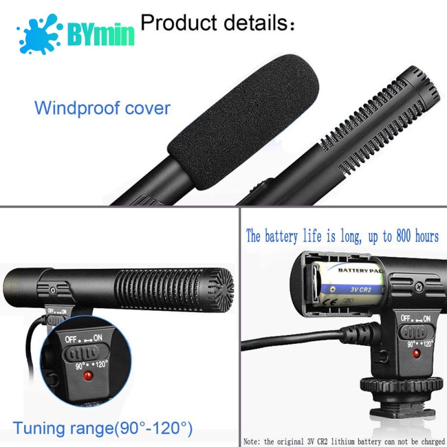 Micro thu âm kỹ thuật số 3.5mm cho d-slr camera Nikon / Canon / DV | BigBuy360 - bigbuy360.vn