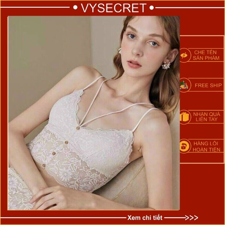 Áo Bra ren hoa khuy trước cao cấp  sexy siêu quyến rũ B068