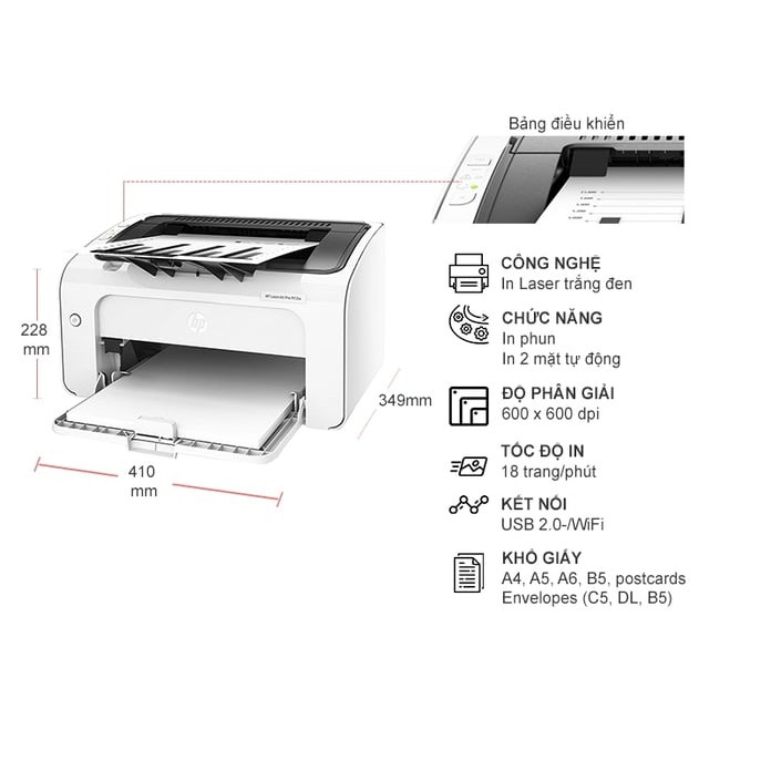 Máy in HP LaserJet Pro M12W Mới ( in wiffi )