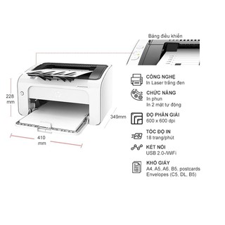 Máy in hp laserjet pro m12w mới