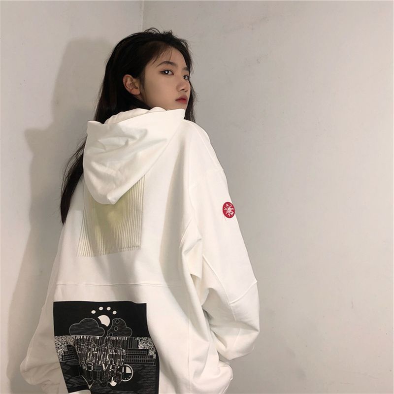 (order) Áo hoodie unisex form rộng Quảng Châu kèm hình thật