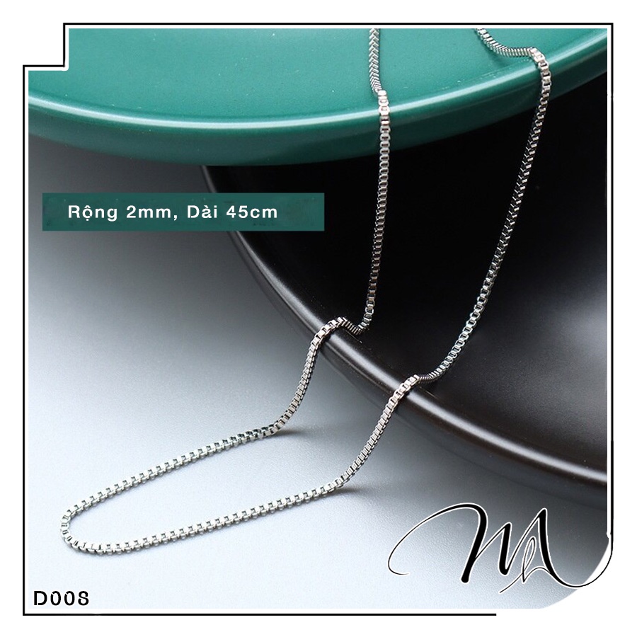 Dây chuyền nam nữ unisex dây trơn không mặt Titan nhiều mẫu - Măng's House DC183 trắng