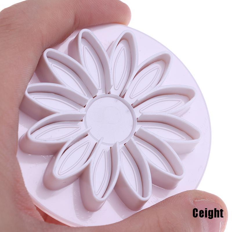 Khuôn Nhựa Nhấn Kẹo Đường Hình Bông Hoa Trang Trí Bánh Kem