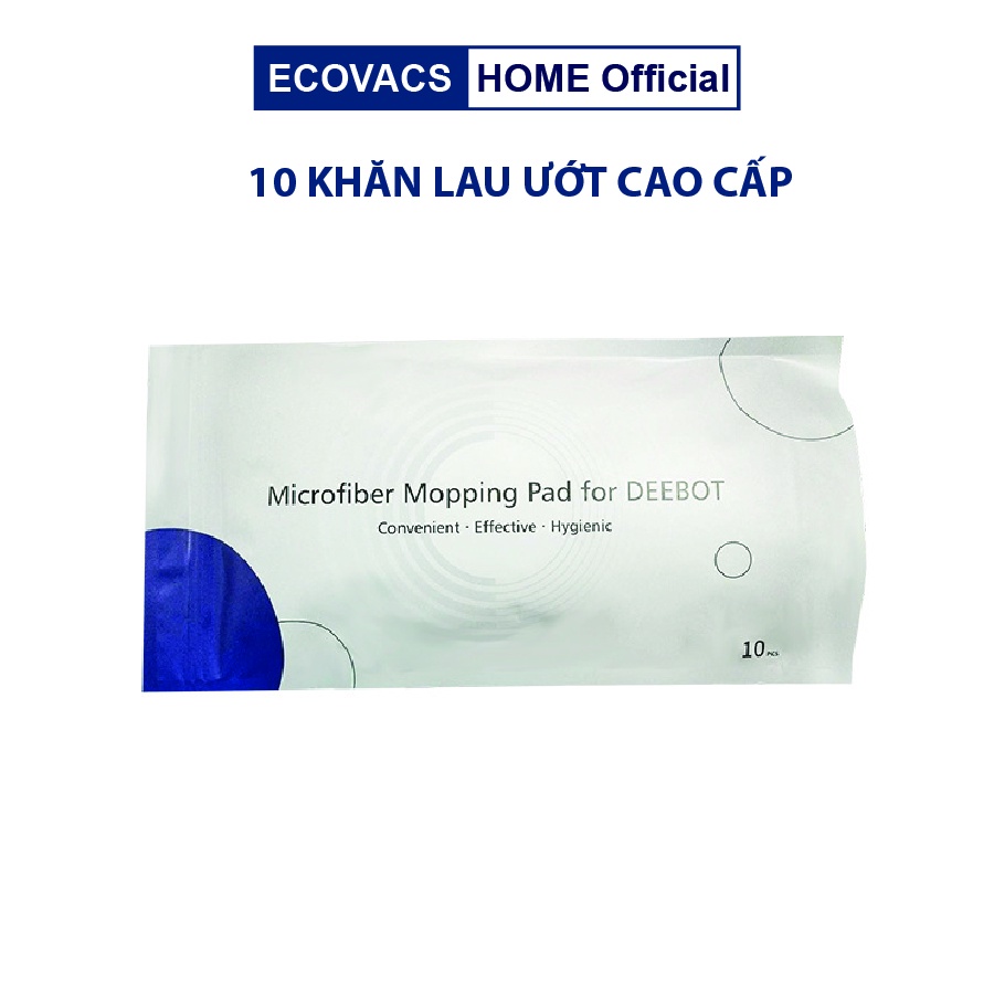TÚI VIP 10 khăn lau rung Robot hút bụi lau nhà Ecovasc Deebot T8 Aivi /T8 Power/ T8 Max/ T8 Aivi plus/T9 Aivi/ T9 Max/T9