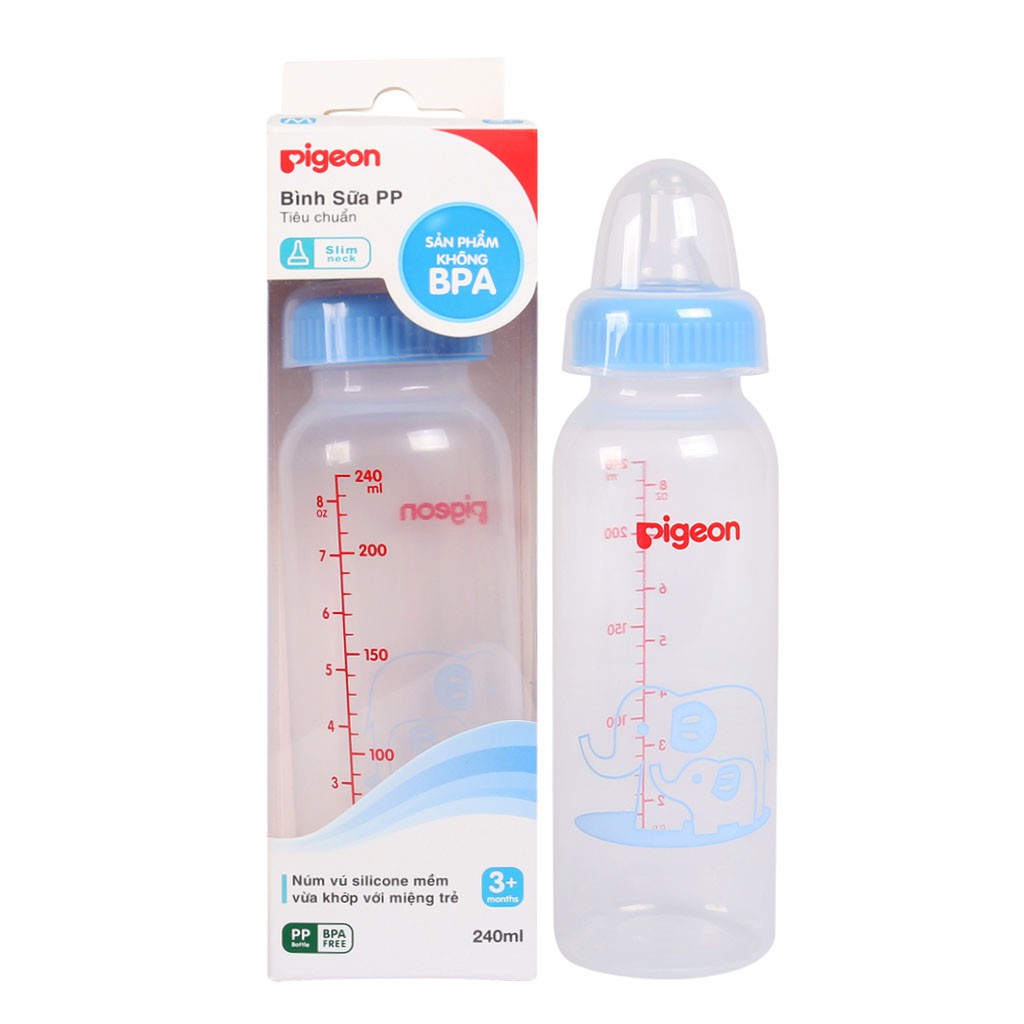 [CHÍNH HÃNG] Bình Sữa PP Tiêu Chuẩn Pigeon 240ml