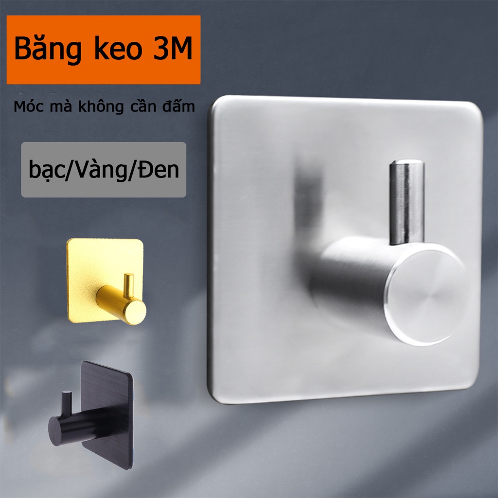 Áo khoác dán tường &amp; Giá treo quần áo tự dính Giá đỡ treo tường bằng thép không gỉ Giá treo chìa khóa Khăn Móc treo Phụ kiện phòng tắm