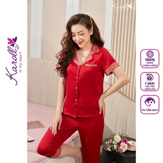 Đồ bộ nữ mặc nhà Jcvcoll - Karoll NH22.033 lụa QD trơn