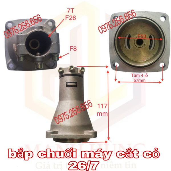bắp chuối máy cắt cỏ 26/7