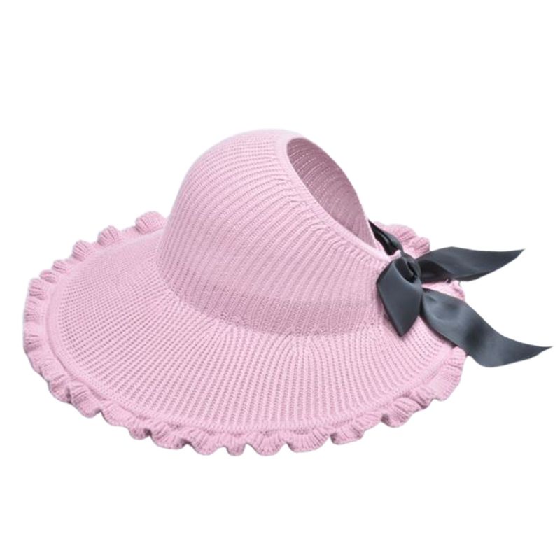 Mũ Chống Nắng Dệt Kim Phối Lỗ Buộc Tóc Đuôi Ngựa Thời Trang Mùa Hè Cho Nữ