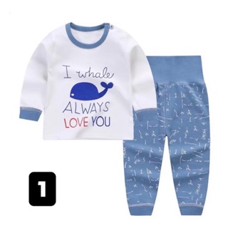 Set/ bộ cạp cao cotton dài tay