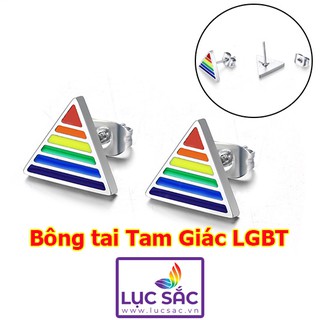 Bông tai tam giác sáu màu LGBT - TS034