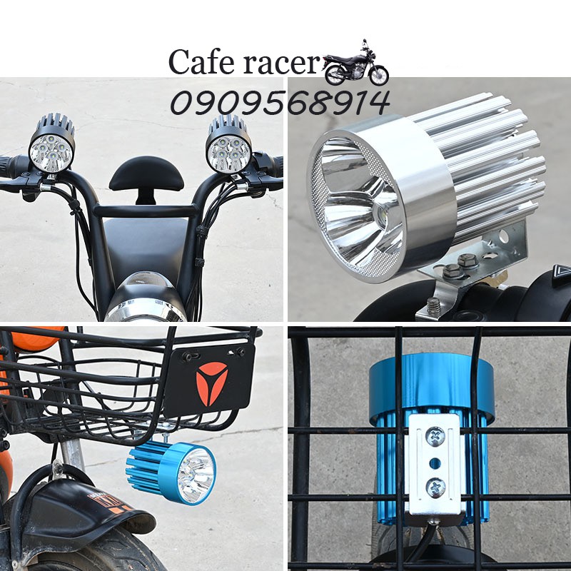 Đèn pha trợ sáng xe máy xe đạp điện xe ba gác 12-90V