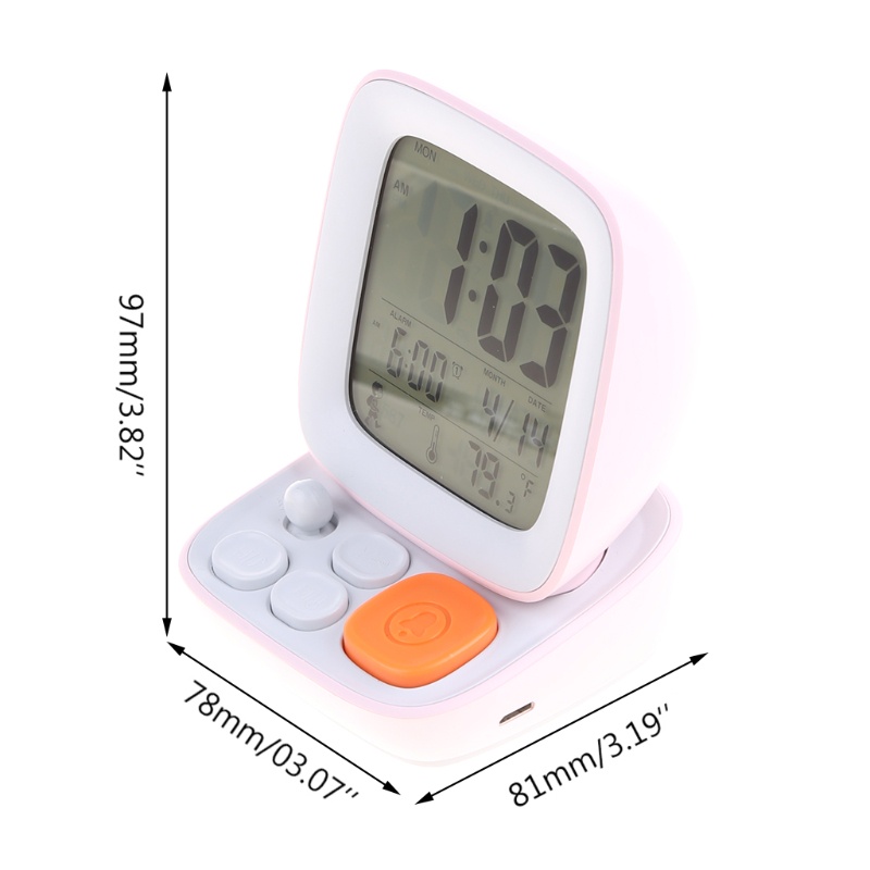 zong  Desktop Clock Timer for Children Students Large Screen Digital Display with Backlit Countdown Loud Time Management Alarm Clock Interval Timing Equipment