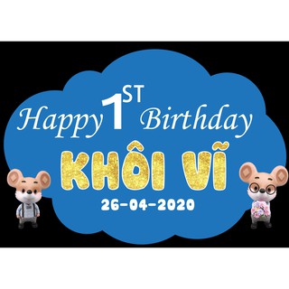 Bảng tên sinh nhật bé trai