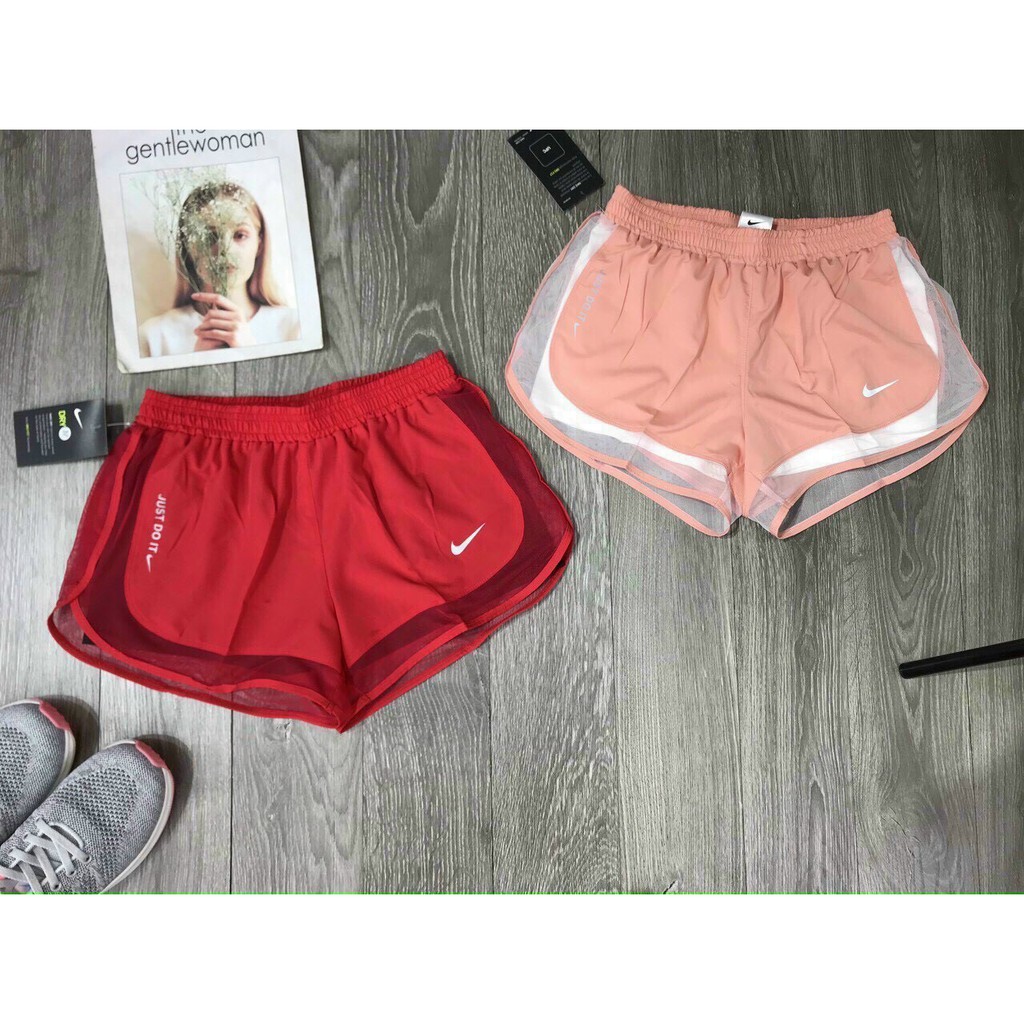 Quần Short Nữ Nike Tập Gym, Yoga 2 lớp Chất Liệu Cao Cấp thấm hút mồ hôi nhanh