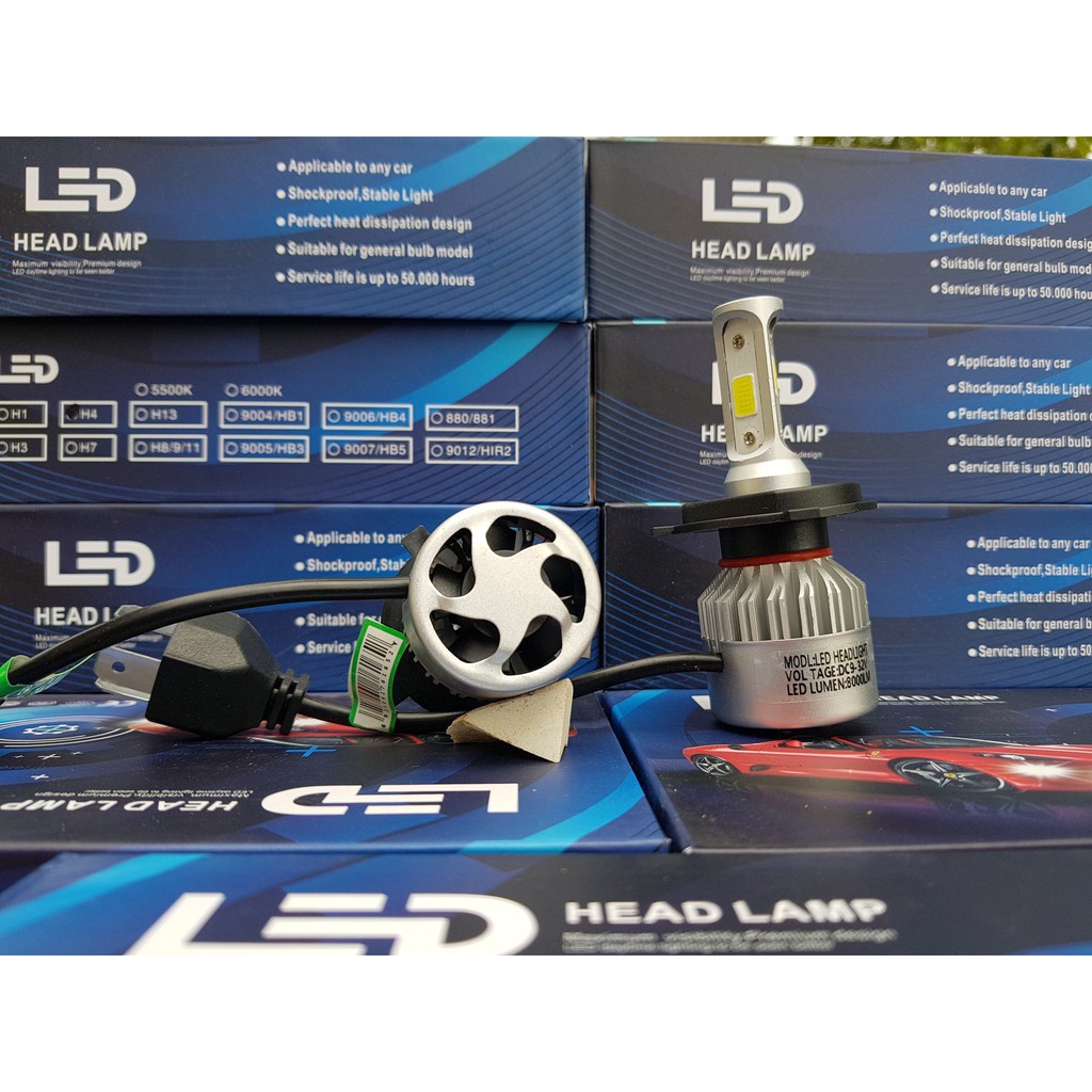 Đèn Pha Led C6 3 Tim Led Cực Sáng Chân H4 Lắp Các Dòng Xe Máy!