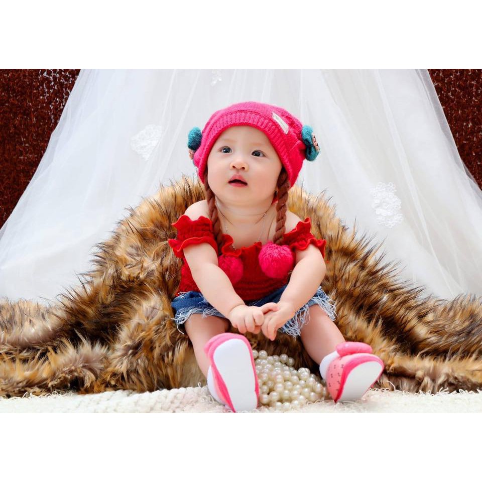 Nón bím len 2 nơ xinh cho bé yêu