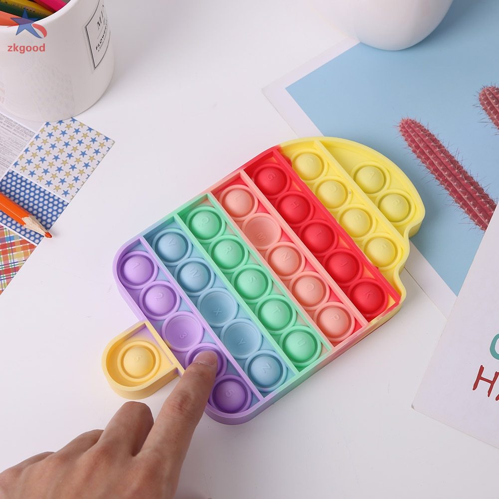 Đồ Chơi Nhấn Bong Bóng Chất Liệu Silicon Thiết Kế Đơn Giản Giúp Giảm Căng Thẳng Dành Cho Người Lớn Và Trẻ Em