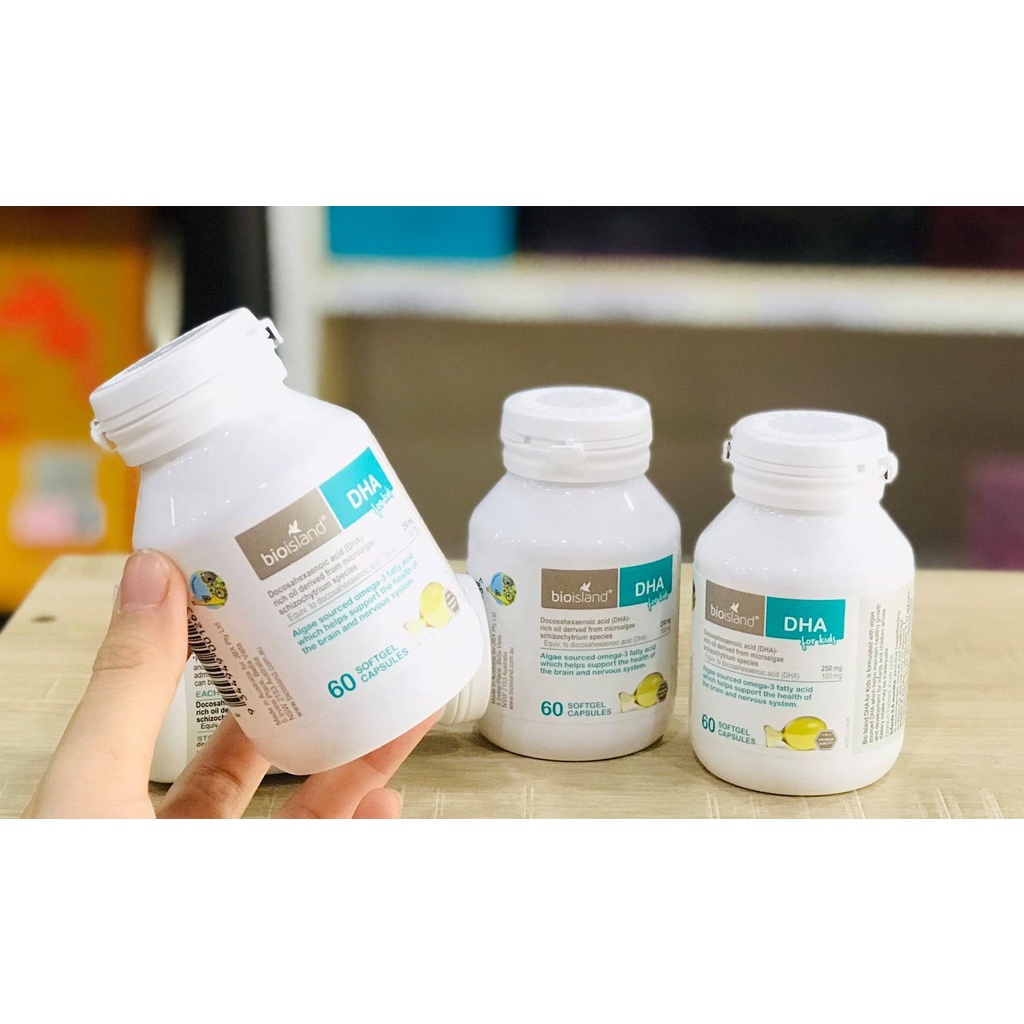 Viên uống Vitamin DHA Bio Island CHO BÉ hộp 60 viên [Date 2024]