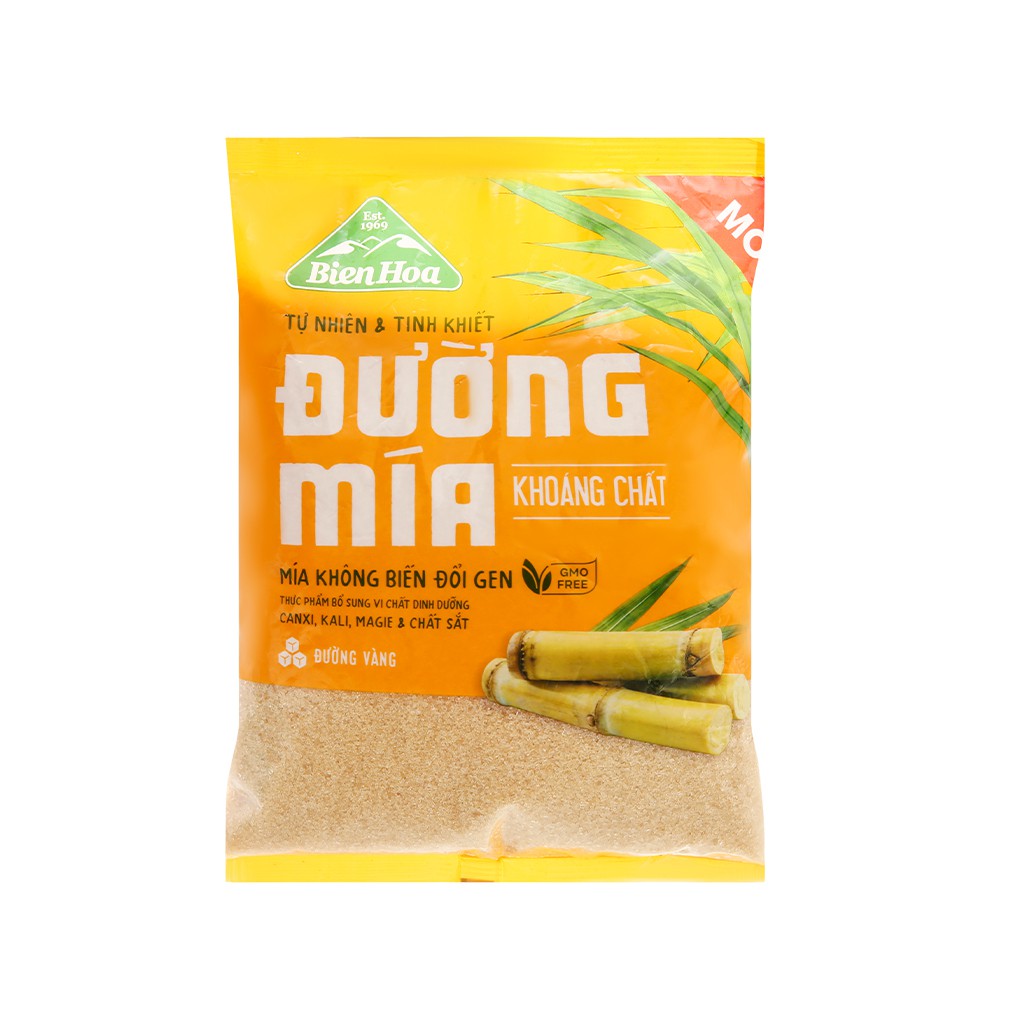 COMBO 2 GÓI ĐƯỜNG MÍA VÀNG THIÊN NHIÊN BIÊN HÒA/ ĐƯỜNG VÀNG - gói 1kg