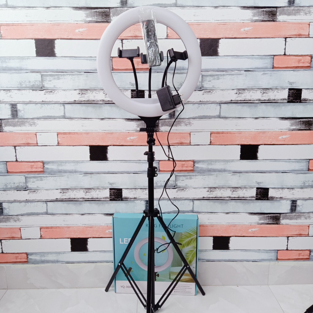 Đèn livestream 36cm YQ360 và chân 2m1 hỗ trợ chụp ảnh, bán hàng, make up có điều khiển từ xa- Chính Hãng HD DESIGN