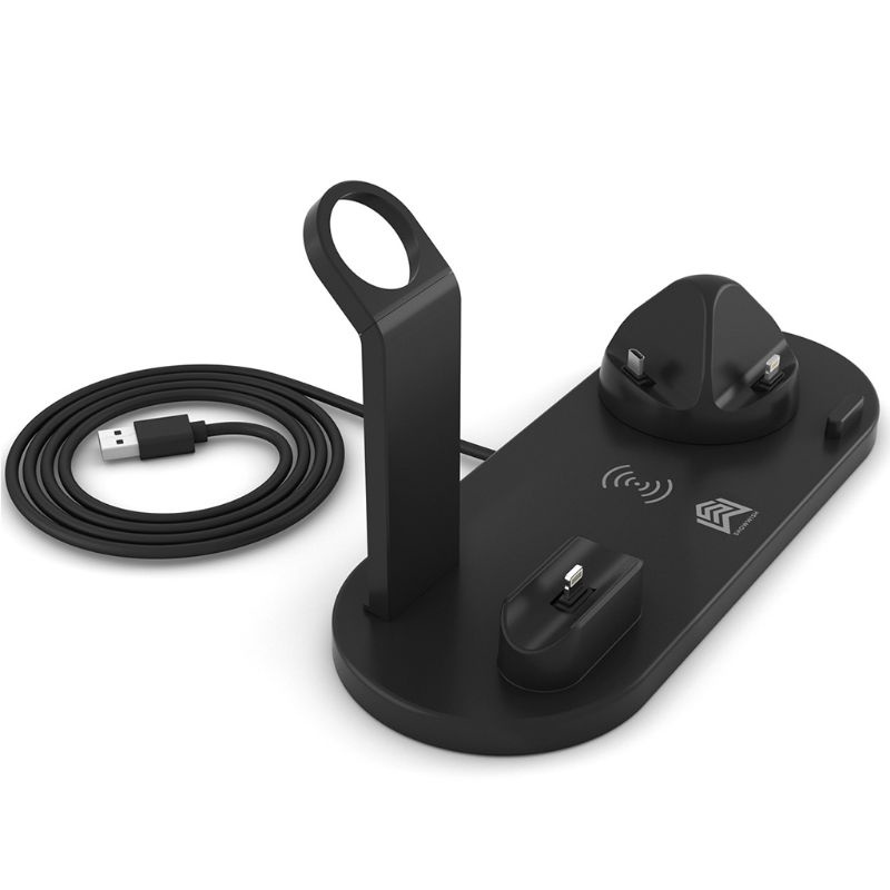 Đế Sạc Nhanh Không Dây 4 Trong 1 Cổng Cắm USB Dùng Cho 8 X XS