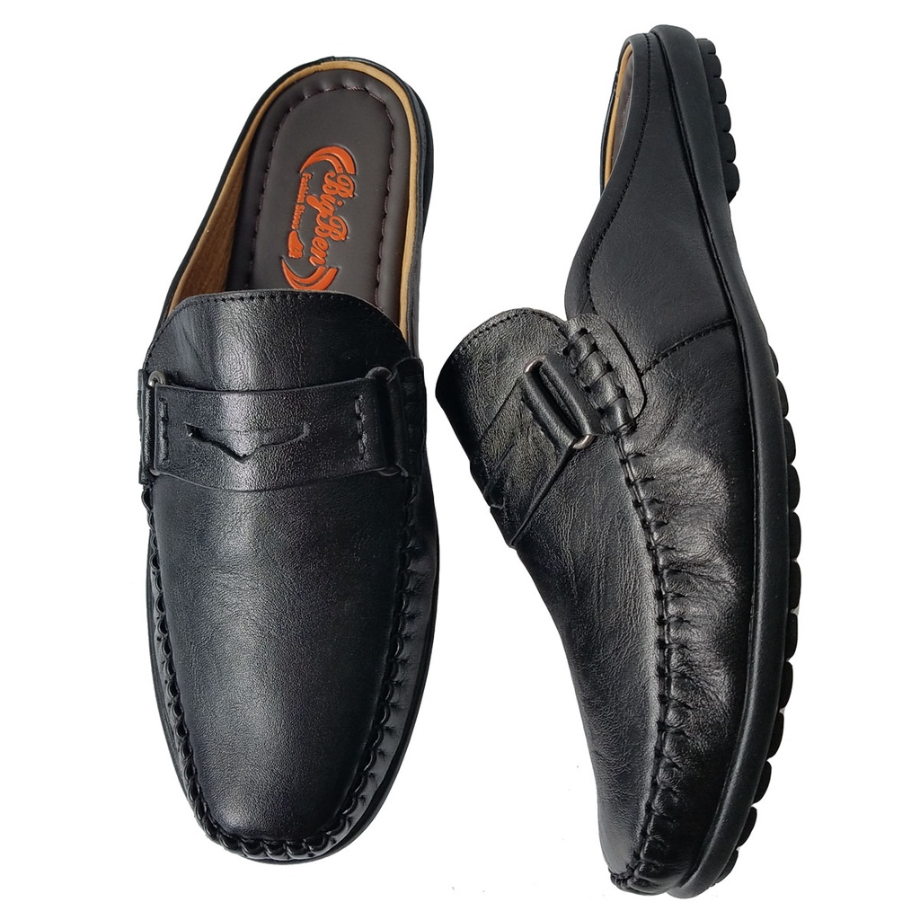 Dép Bít Mũi Nam BIGBEN Da Bò Thật Cao Cấp SB45