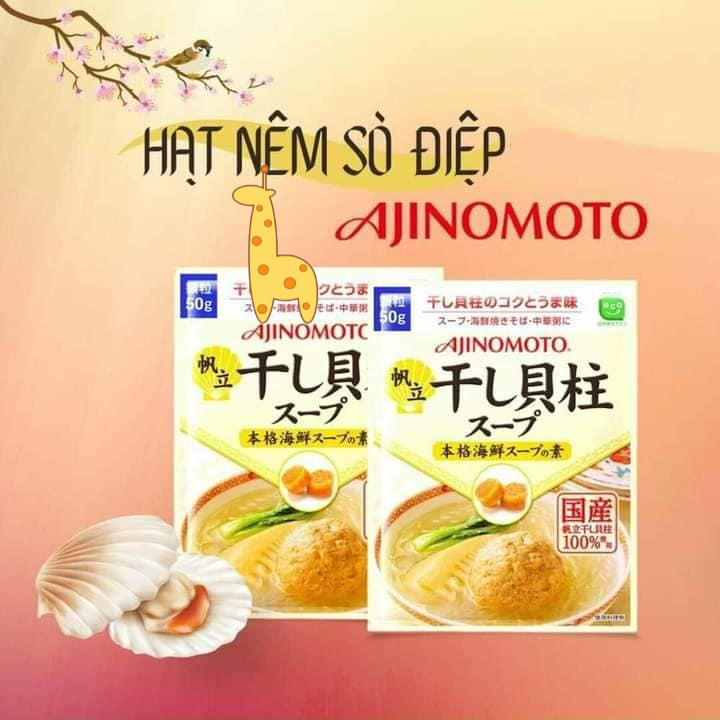 Gia Vị Bột Nêm Sò Điệp Ajinomoto 50G Nội Địa Nhật Bản Cho Bé Ăn Dặm Bổ Sung Canxi I ốt Thơm Ngon An Toàn Date 2023