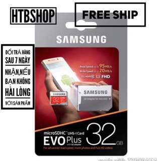 Mua Thẻ nhớ MicroSD SamSung 32gb Evo Plus 95MB/s Free Ship.