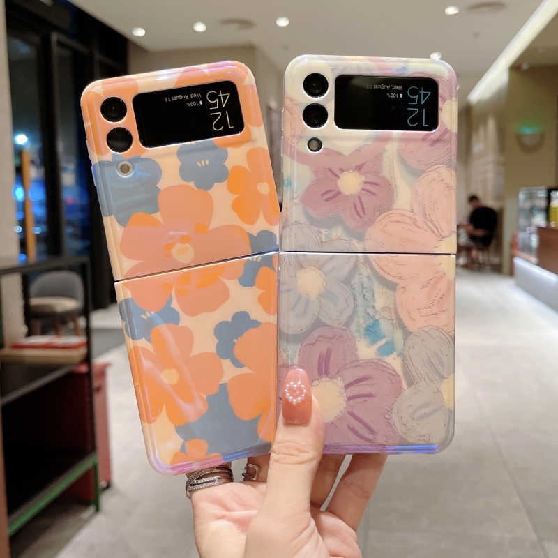 Ốp Điện Thoại Chống Sốc Họa Tiết Tranh Sơn Dầu Cho Samsung Galaxy Z Flip 3 Flip4