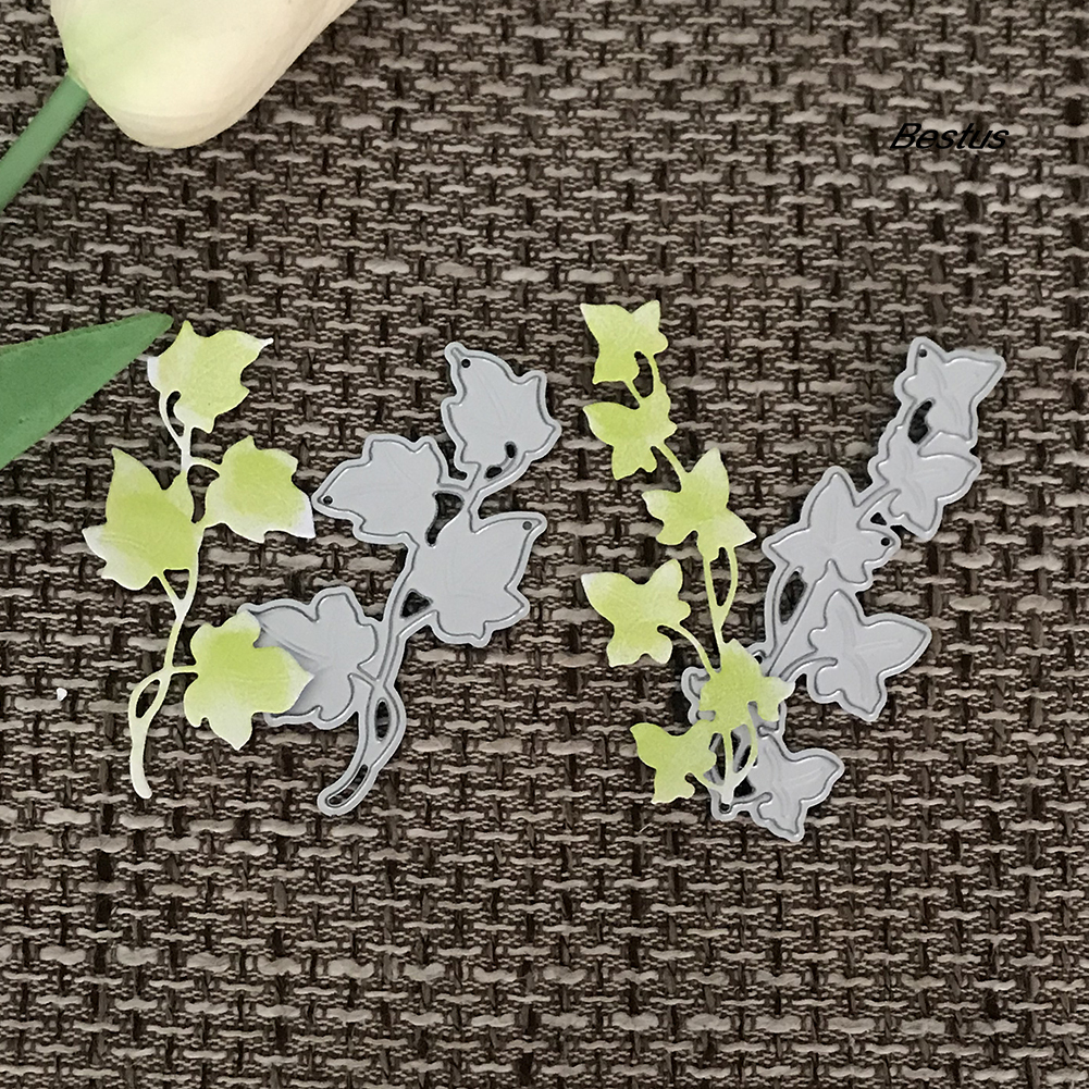 Khuôn Cắt Giấy Làm Từ Kim Loại Tạo Hình Lá Trang Trí Scrapbook