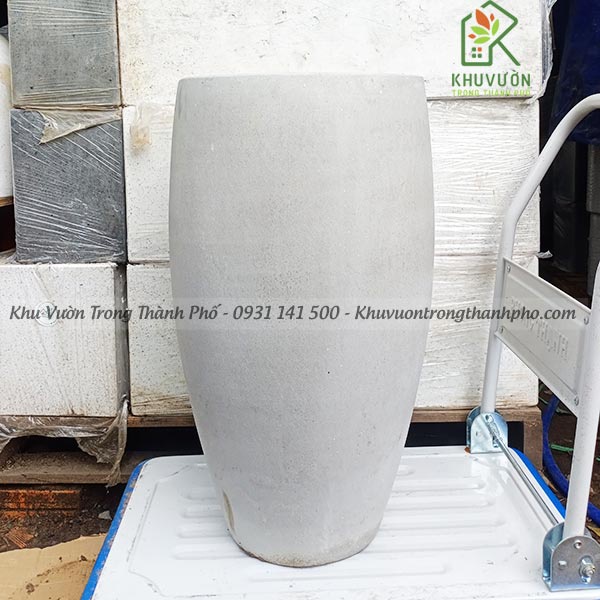 Chậu xi măng lu cao 38x70cm (hoả tốc)