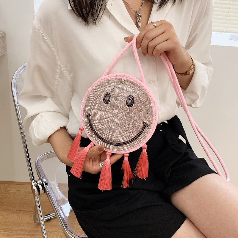 Túi cói Vai Bằng Rơm Hình Tròn Thời Trang Mùa Hè 2021 Dành Cho Bạn Nữ