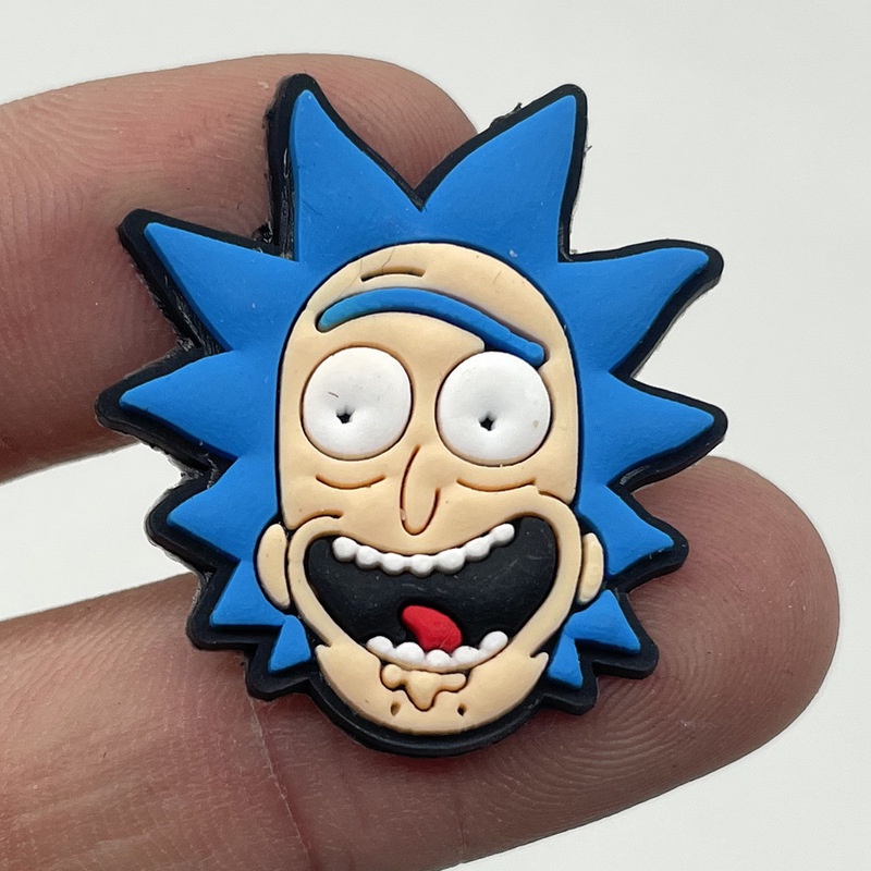 Phụ Kiện Trang Trí Khóa Giày Hình Rick Và Morty Bằng PVC