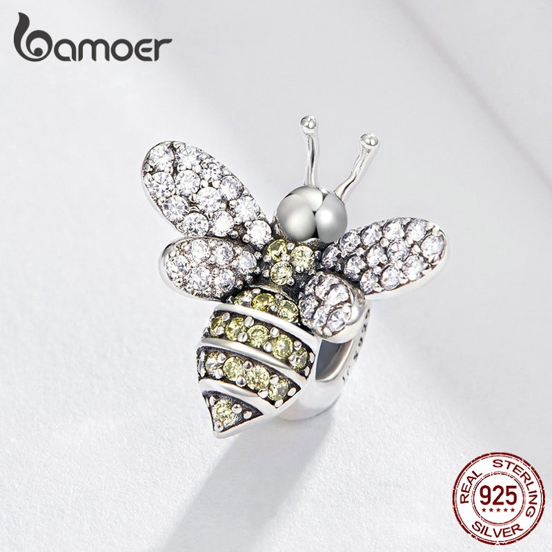 Mặt Charm Bamoer 9254 Bạc Hình Con Ong Thời Trang Cho Nữ