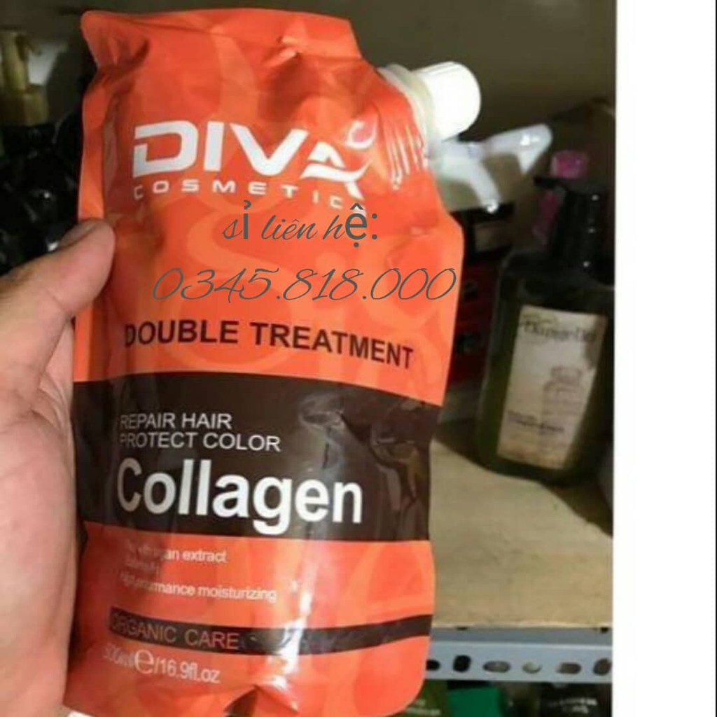 DẦU HẤP Ủ TÓC DIVA COLLAGEN HAIR REPAIR SIÊU MƯỢT CHO TÓC KHÔ HƯ TỔN CHÍNH HÃNG Ý