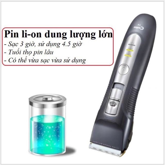 Tông đơ Codos T9 mẫu mới hai màu Nâu Đen và Trắng