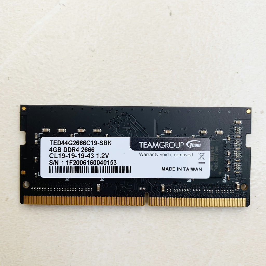 Ram Laptop 4GB DDR4 Buss 2666 Teamgroup Chính hãng Networkhub phân phối