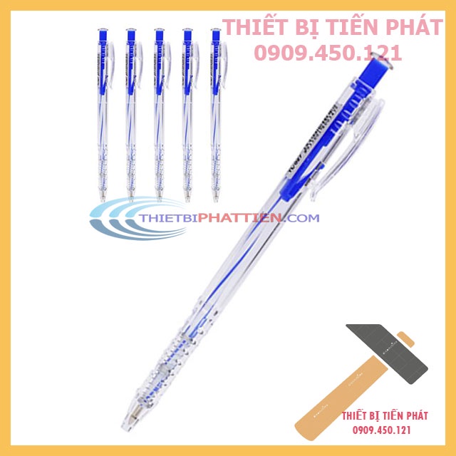 [CHÍNH HÃNG] Bút Bi Thiên Lộc TL-027 Full Màu Xanh, Đen, Đỏ, Tím Cao Cấp Đầu Bút 0.7mm Mực Tây Đức